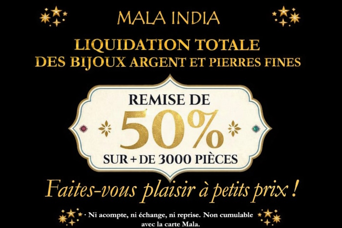 -50% sur les bijoux !