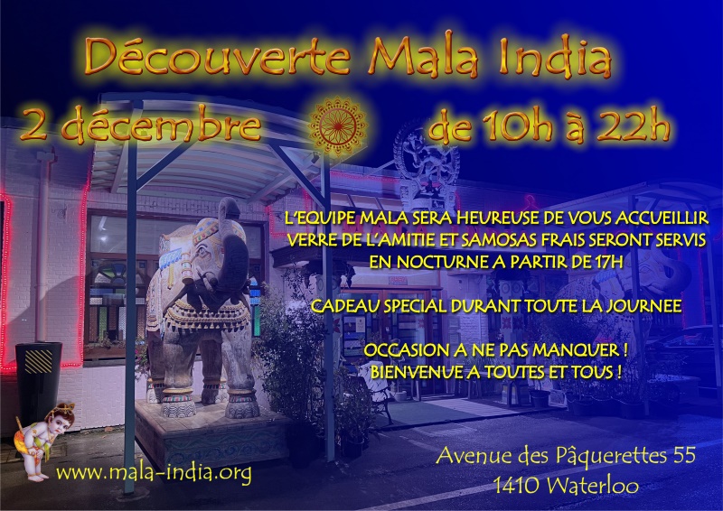  Nocturne chez Mala India le vendredi 2 décembre 2022
