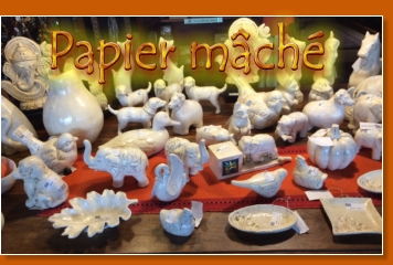  Objets en papier mâché  (Mala India )