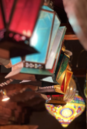 Tous nos luminaires, Lampes du Rajasthan, lampes mosaique, en verre soufflé type melon...